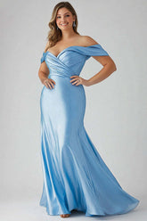 Dressystars Sweetheart Sky Blue Wedding Guest Dress Sheath Long Plus Size Formal Dress