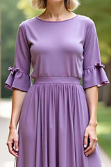 Dressystars Tahiti Long Chiffon Formal Dress With Short Sleeves