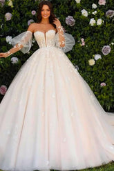 Dressystars White Wedding Dress Sweetheart Sleeveless Lace Ball Gown Tulle Bridal Gown With Appliques