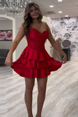 Dressystars Yellow A Line Homecoming Dresses Satin Short Corset Cocktail Dresses With Lace
