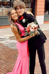 Elegant Black Notched Lapel 2-Piece Homecoming Suit