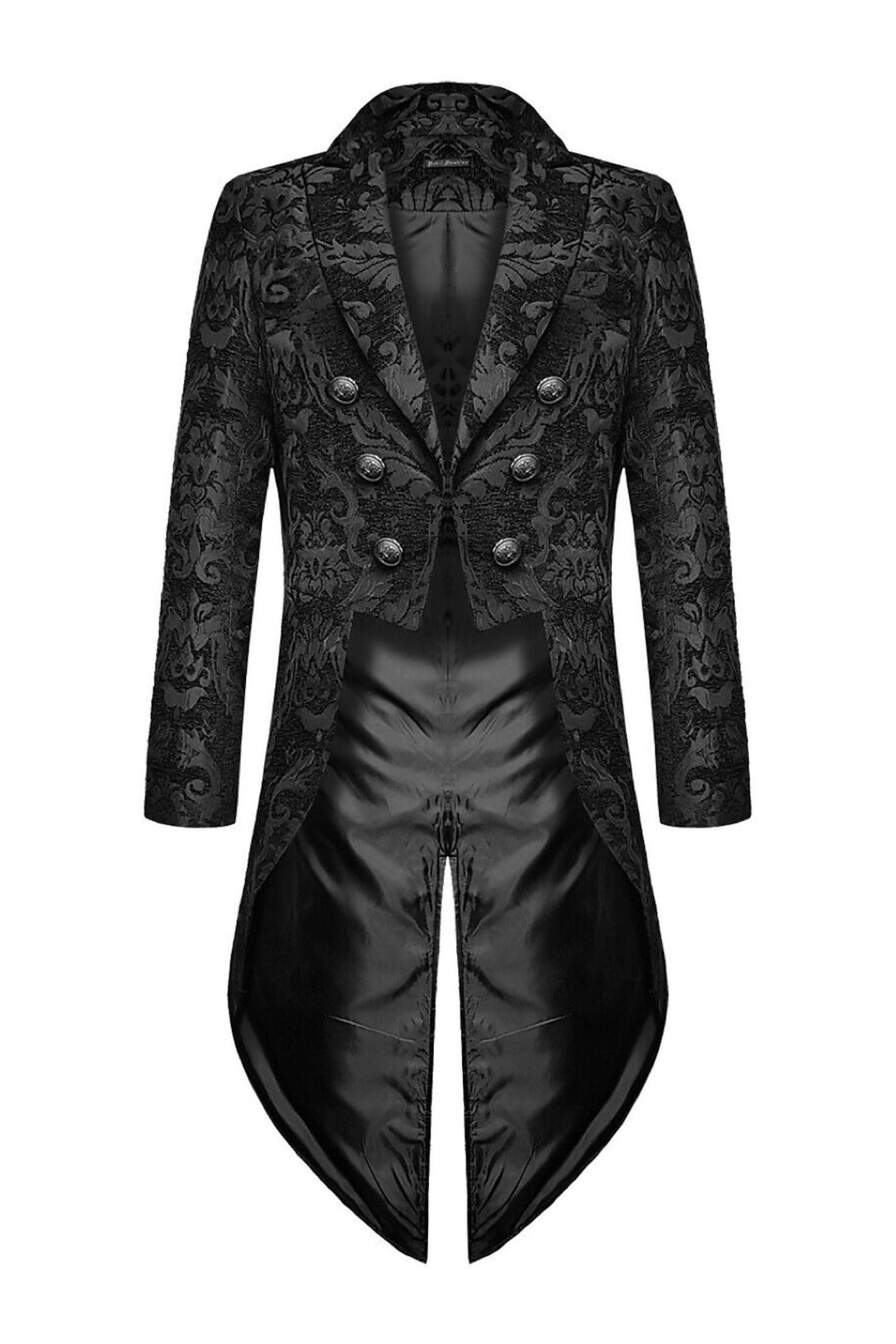 Exquisite Floral Tailcoat Suit For Men In Retro Style