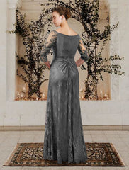 Floor-Length A-Line Princess Gown with Jewel Neckline for the Mother of the Bride