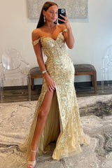 Fuchsia Prom Dress Mermaid Corset Sequined Long Evening Dress With Slit