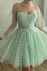 Gemma Homecoming Dress Pretty A Line Corset with Sleeves Short Party Cocktail Dress