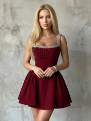 Dressystars Glitter Mesh Mini Dress with Tiered Ruffles Homecoming Dresses