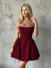 Dressystars Glitter Mesh Mini Dress with Tiered Ruffles Homecoming Dresses