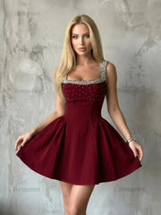 Dressystars Glitter Mesh Mini Dress with Tiered Ruffles Homecoming Dresses
