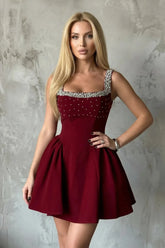 Glitter Mesh Mini Dress with Tiered Ruffles Homecoming Dresses