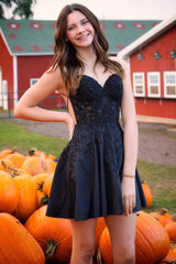 Green Homecoming Dress Appliques Heart shaped Lace Up A Line Party Short Party Cocktail Dress