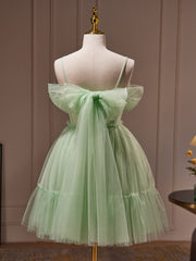Green Homecoming Dress Sweetheart Neck Tulle Lace Short Party Cocktail Dress