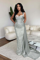 Green Mermaid Prom Dress Sweetheart Formal Dress With Sequins