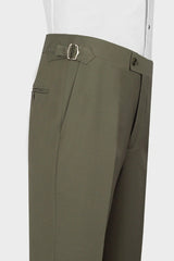 Green Peaked Lapel 3 Piece Business Men Suit