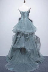 Green Prom Dress Lace Long Formal Evening Dress