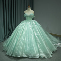 Green Quinceanera Dress Sweet 15 Evening Dress Crystal Sleeveless Ball Gown