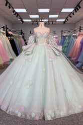 Green Quinceanera Dress Sweet 15 Evening Dress Crystal Sleeveless Ball Gown Beading Sweet 16 Dress