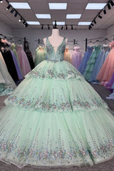 Green Quinceanera Dress Sweet 15 Evening Dress Crystal Sleeveless Ball Gown Beading Sweet 16 Dress