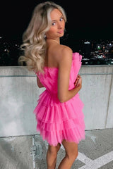 Hailey Homecoming Dress Pretty A Line Strapless Short Party Cocktail Dress