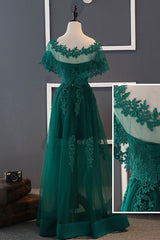Handmade Bridesmaid Dress Green Tulle Lace Long Lace Wedding Guest Dress