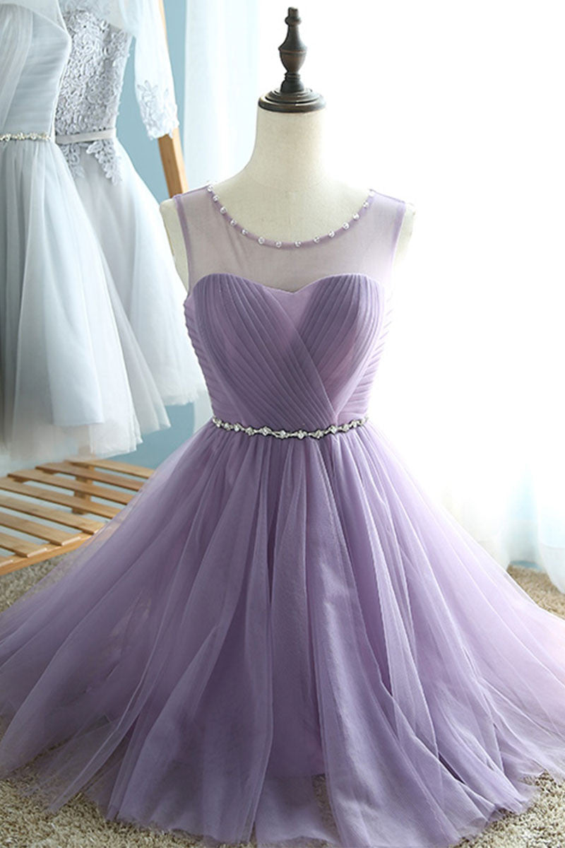 Handmade Bridesmaid DressCute Tulle Short Wedding Guest Dress