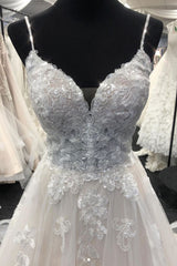 Handmade Light Tulle Lace Long Handmade Wedding Dress Bridal Gown