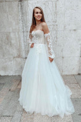 Handmade Wedding Dress Ivory Tulle Lace Long Evening Dress