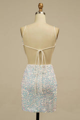 Homecoming Dresses Sequined Backless Cocktail Dresses
