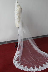 Long Lace Wedding Veil