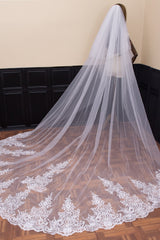 Ivory Long Wedding Veil