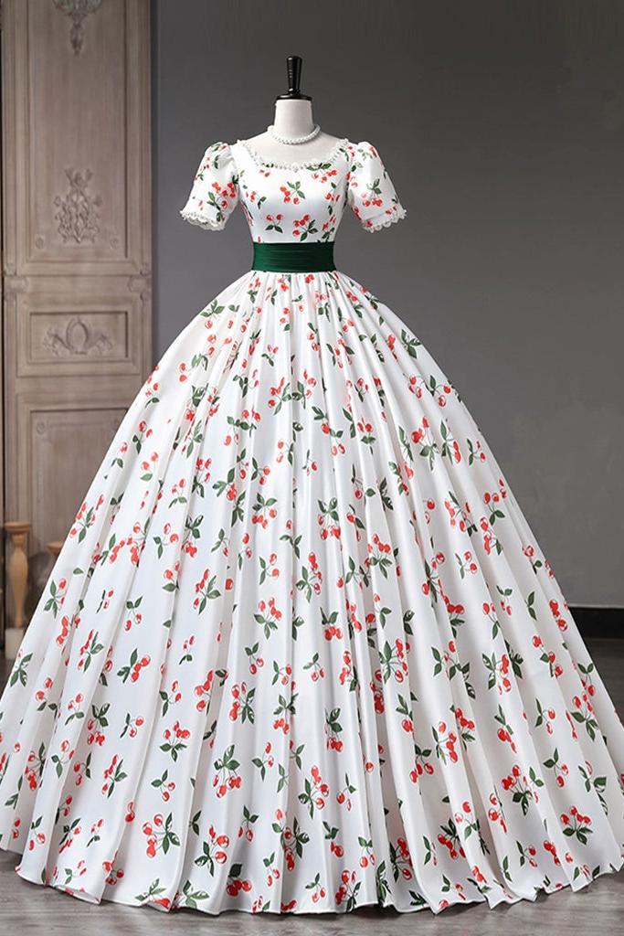 Ivory Prom Dress Ball Gown Long Formal Gown Evening Dress