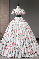 Ivory Prom Dress Ball Gown Long Formal Gown Evening Dress