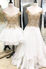 Ivory Prom Dress Tulle Lace Long Evening Dress