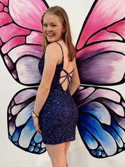 Kerensa Homecoming Dress Pretty Bodycon Sequin StylesV neck Short Party Cocktail Dress