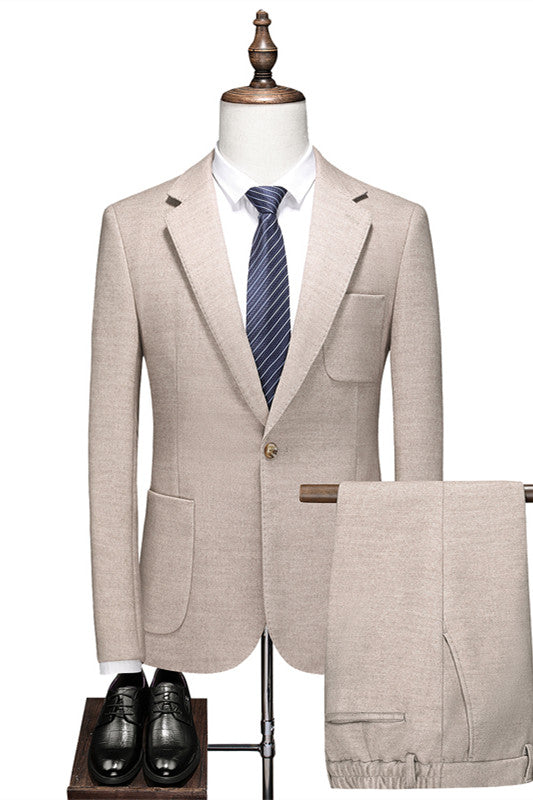 Khaki Modern 2 Piece Best Fitting Men's Suit