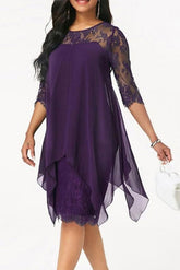 Knee-Length Mother of the Bride Sheath/Column Jewel Neck Dresses
