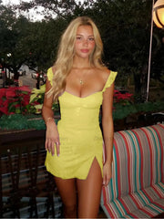 Dressystars Lace Bodycon Homecoming Dress with Side Slit