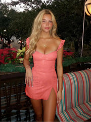 Dressystars Lace Bodycon Homecoming Dress with Side Slit