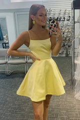 Light Blue Homecoming Dresses A Line Simple Cocktail Dresses