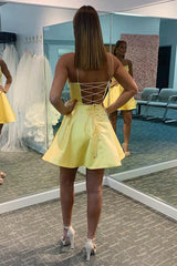 Light Blue Homecoming Dresses A Line Simple Cocktail Dresses