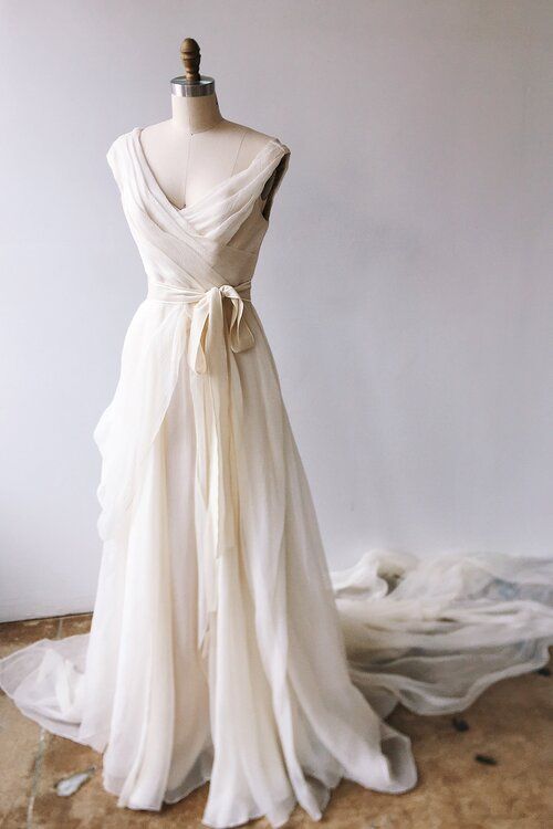 Light Champagne Prom Dress Chiffon Long Evening Gown Evening Dress
