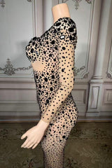 Long Sleeve Formal Evening Dress Mermaid Floor Length beaded Party Dress