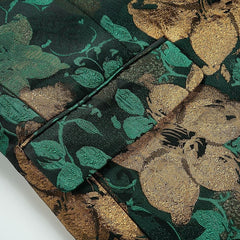 Men's Single Breasted Tailored Fit 2-Piece Floral Print Wedding Suit Blazer