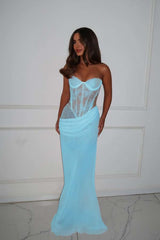 Mermaid Prom Dress Sleeveless Sweetheart Formal Dress With Lace Appliques