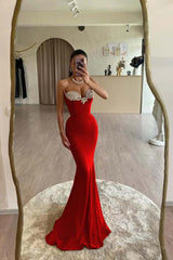 Mermaid Prom Dress Sweetheart Formal Dress With Beadings and Rhinestones