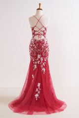 Mermaid Prom Dress V Neck Long Elegant with Delicate Appliques Beading Evening Dress