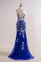 Mermaid Prom Dress V Neck Long Elegant with Delicate Appliques Beading Evening Dress