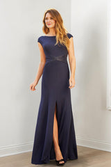 Mother of the Bride Column/Sheath Dresses Featuring Split Sides and Sequins