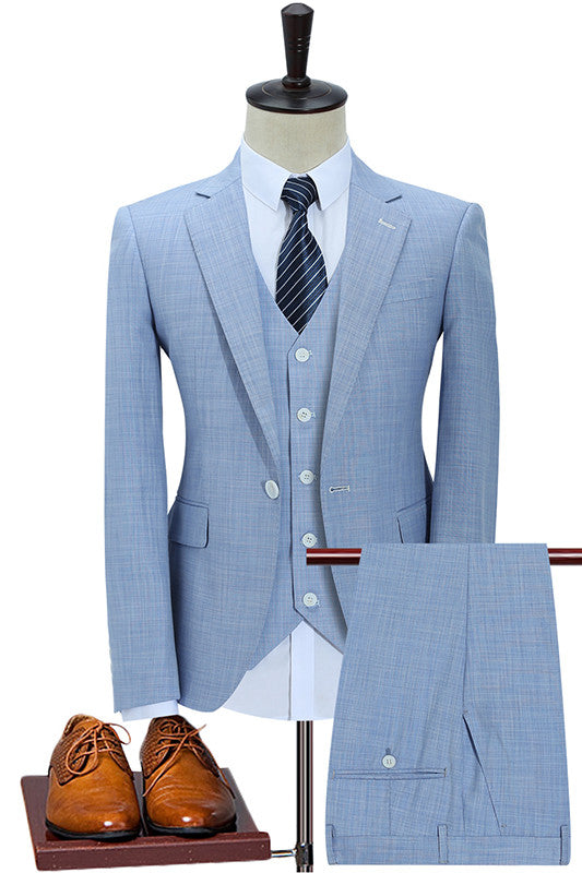 New Arrival Blue 3 Piece Slim Fit Men's Suit
