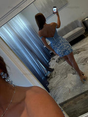 Dressystars Off-Shoulder Lace Bodycon Homecoming Dress with Bow