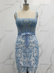 Dressystars Off-Shoulder Lace Bodycon Homecoming Dress with Bow